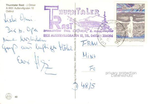Ausservillgraten Thurntaler Rast Berggasthof Alpenpanora – Bild 2