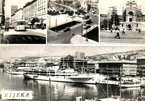 Rijeka Fiume Hafen Fähre Motive Innenstadt