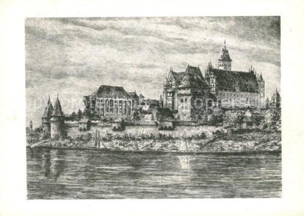 Marienburg Westpreussen nach Original Radierung von Waldemar Ho