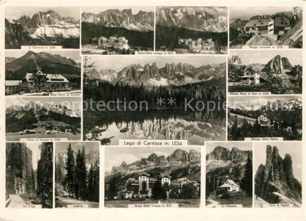 Carezza Lago di Carezza Karersee und Umgebung A