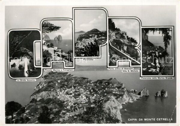 Capri Veduta da Monte Cetrella Grotta Marina