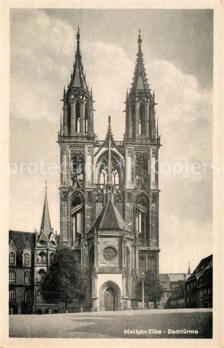 Meissen Elbe Sachsen Domtürme