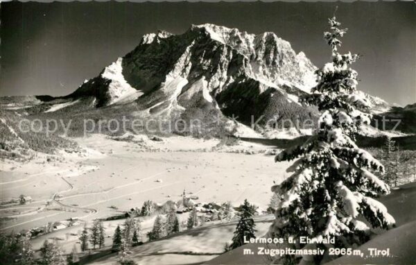 Zugspitze Panorama Lermoos Ehrwald Winteraufnahme