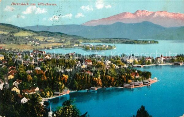 Poertschach Woerthersee Panorama Alpen