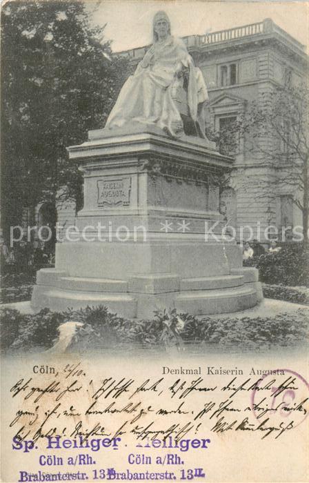 Koeln Rhein Denkmal Kaiserin Augusta