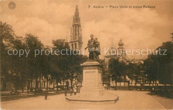 Anvers Antwerpen Place Verla Statue Rubens