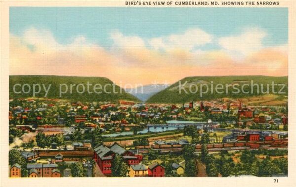 Cumberland Maryland Fliegeraufnahme Narrows