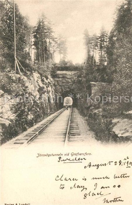 Schweden Järnvägstunneln vid Grafversfors