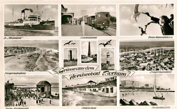 Borkum Fliegeraufnahme Südstrand Kurkonzert