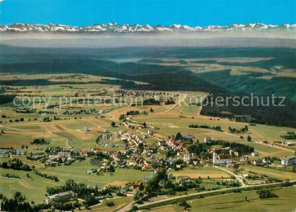 Hoechenschwand Fliegeraufnahme Alpenkette