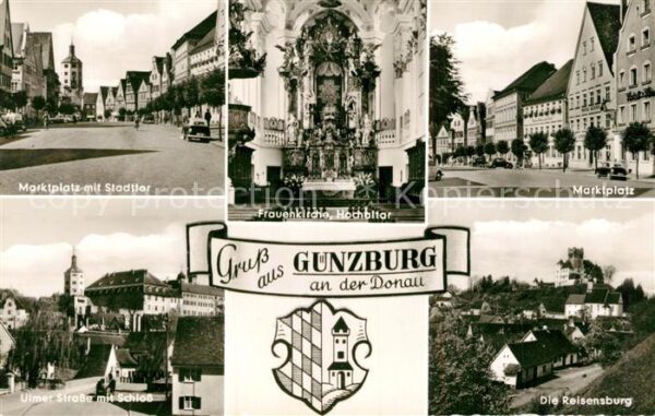 Guenzburg Marktplatz Stadttor Frauenkirche Hochal