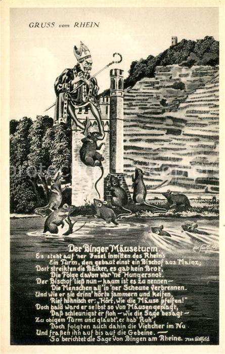 Bingen Rhein Mäuseturm Gedicht
