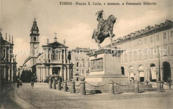 Torino Piazza San Carlo Monument Emanuele Fili