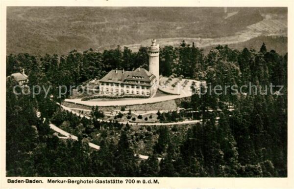 Baden-Baden Fliegeraufnahme Merkur Berghotel Gastst