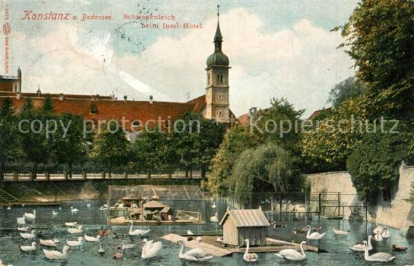Konstanz Bodensee Schwanenteich Insel Hotel
