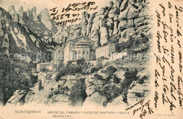 Montserrat Kloster Abside dl Camarin Picos de Santiago San