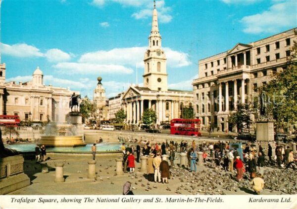London Trafalgar Square National Gallery Saint
