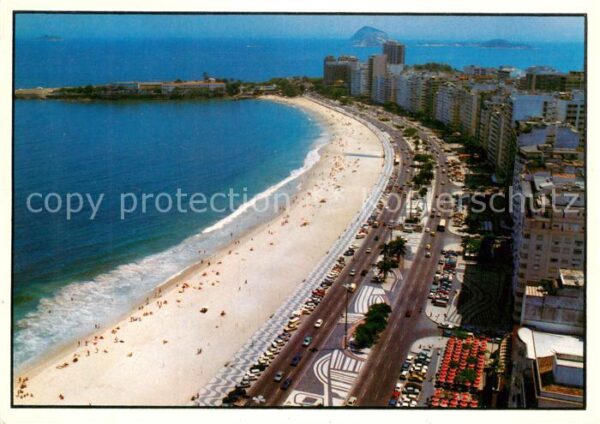 Rio de Janeiro Fliegeraufnahme Praia d Copacabana