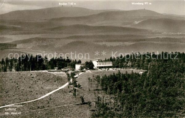 Harz Region Berghotel Stöberhai mit Brocken und Wur