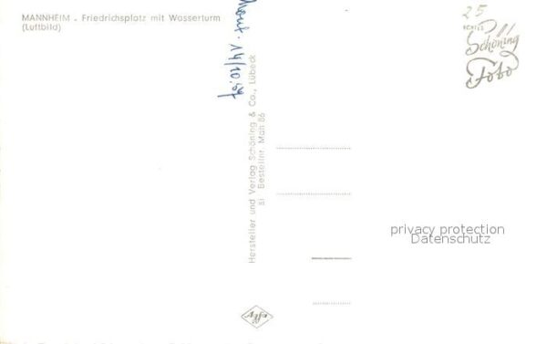 Mannheim Friedrichsplatz mit Wasserturm Fliegera – Bild 2
