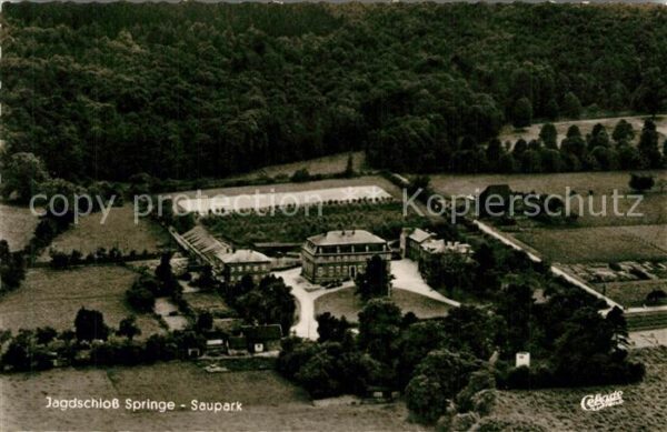 Springe Deister Jagdschloss Springe Saupark Fliegeraufn