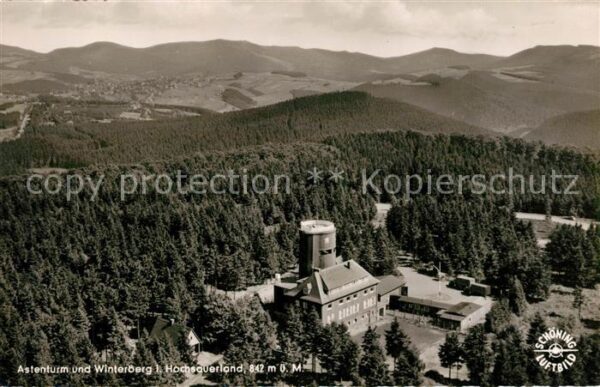 Winterberg Hochsauerland Fliegeraufnahme mit Astenturm