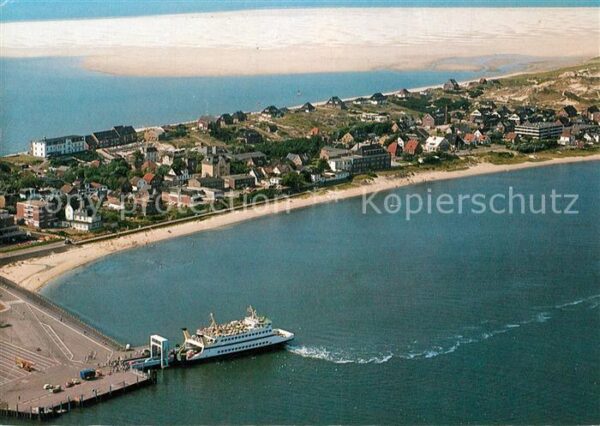 Wittduen Amrum Anlegebrücke und Ort Fliegeraufnahme