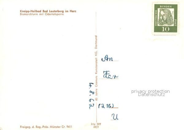 Bad Lauterberg Bismarckturm mit Odertalsperre Fliegera – Bild 2
