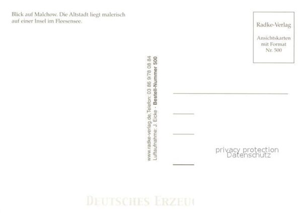 Malchow Fliegeraufnahme mit Fleesensee – Bild 2