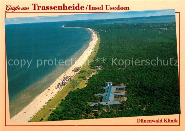 Trassenheide Usedom Fliegeraufnahme mit Dünenwald Klinik