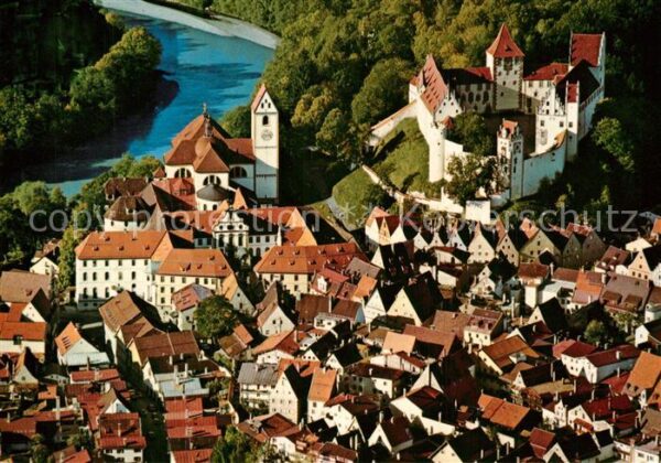Fuessen Allgaeu Altstadt mit Hohem Schloss und Kloster