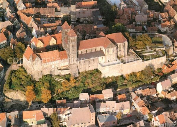 Quedlinburg Stifts und Schlosskirche Fliegeraufnahm