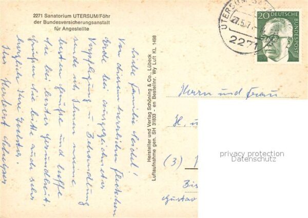 Insel Foehr Sanatorium Utersum BfA Fliegeraufnahme – Bild 2