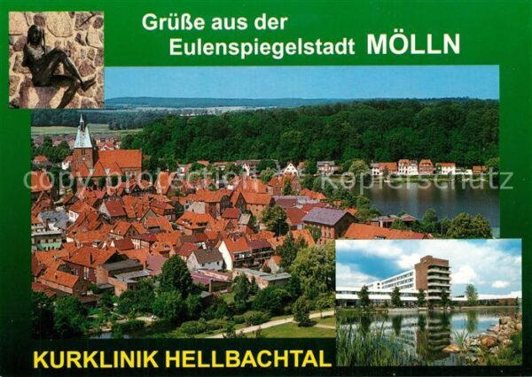 Moelln Lauenburg Panorama Eulenspiegelfigur Kurklinik He