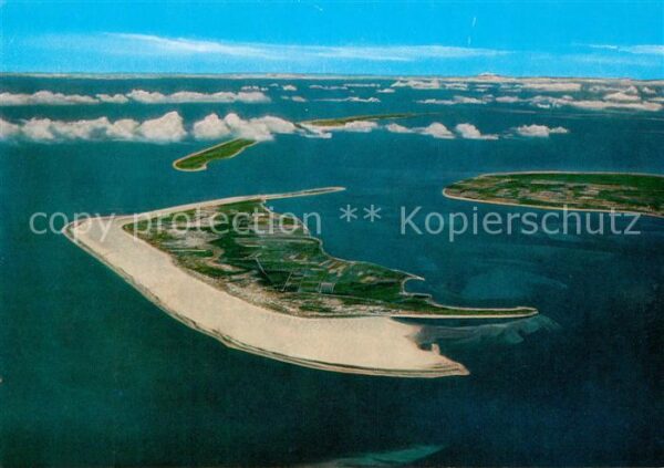 Amrum Fliegeraufnahme mit Insel Föhr und Sylt