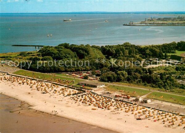 Cuxhaven Doese Nordseebad Strand Fliegeraufnahme