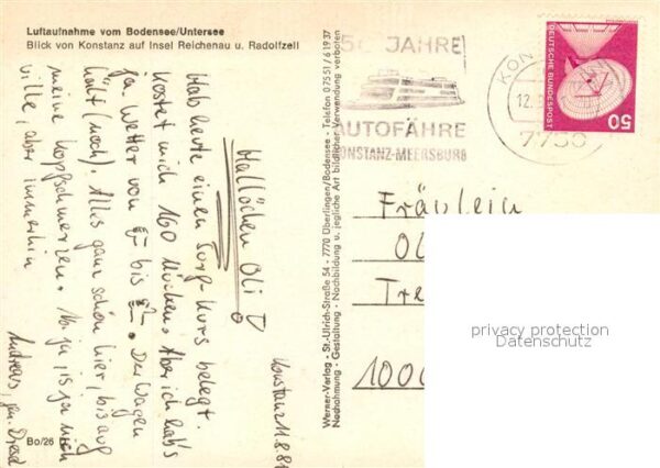 Konstanz Bodensee Fliegeraufnahme mit Insel Reichenau Rad – Bild 2
