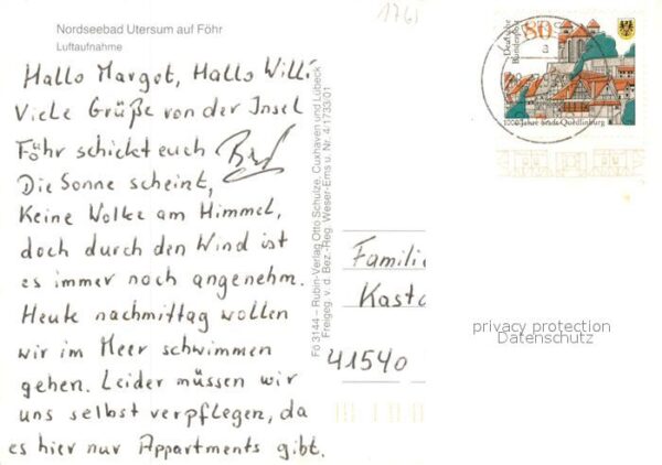 Insel Foehr Fliegeraufnahme Nordseebad Utersum – Bild 2