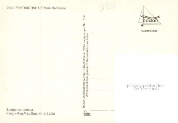 Friedrichshafen Bodensee Fliegeraufnahme mit Hafenanlage – Bild 2