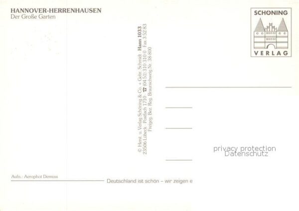 Herrenhausen Hannover Der Grosse Garten Fliegeraufnahme – Bild 2