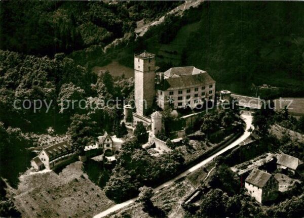 Neckarmuehlbach Burg Guttenberg Fliegeraufnahme