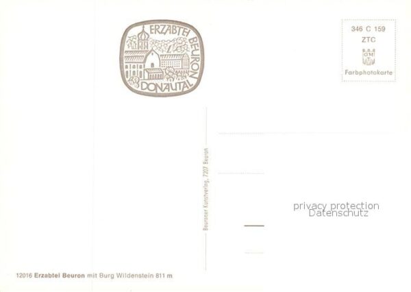 Beuron Donautal Erzabtei Beuron mit Burg Wildenstein – Bild 2