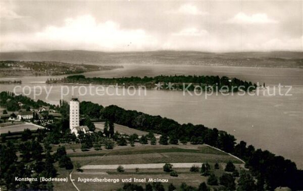 Konstanz Bodensee Fliegeraufnahme Jugendherberge Insel Ma