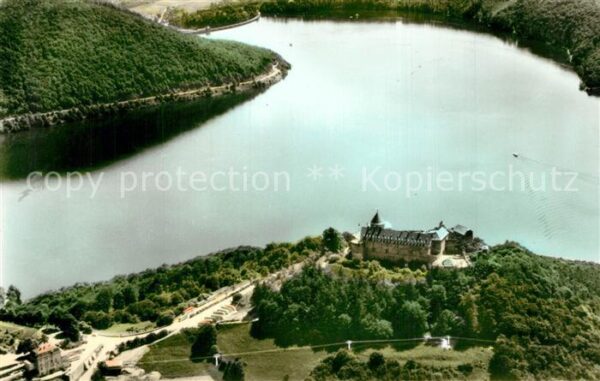 Waldeck Edersee Fliegeraufnahme Schloss