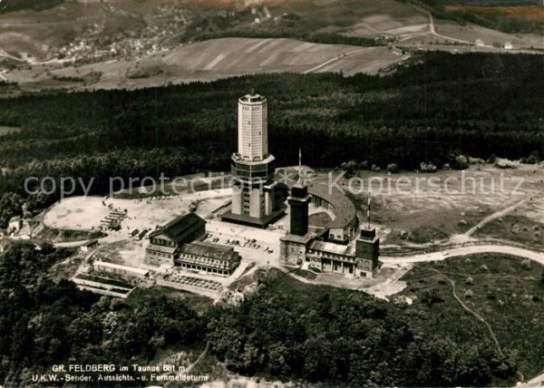 Grosser Feldberg Taunus Fliegeraufnahme UKW Sender Aussichts Fe