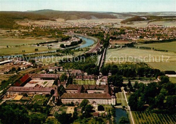 Hoexter Weser Fliegeraufnahme Kloster Corvey