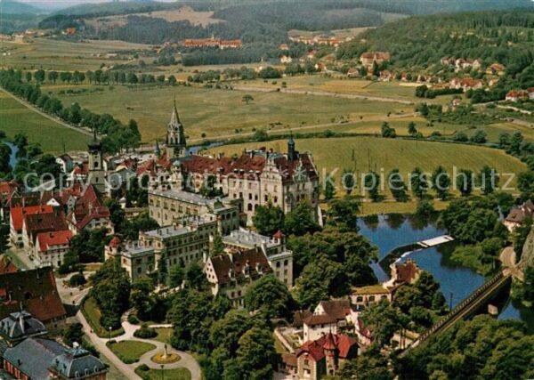 Sigmaringen Fliegeraufnahme Schloss Fürsten von Hoh