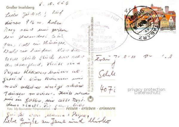 Grosser Inselsberg Fliegeraufnahme Sendeanlagen Restaurant – Bild 2