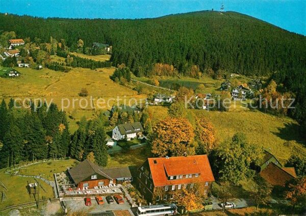 Hahnenklee-Bockswiese Harz Fliegeraufnahme Hotel Pension Cafe Glüc