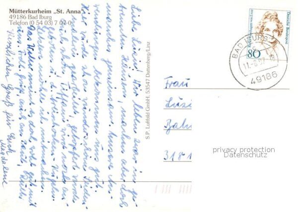 Bad Iburg Fliegeraufnahme Mütterkurheim Sankt Ann – Bild 2